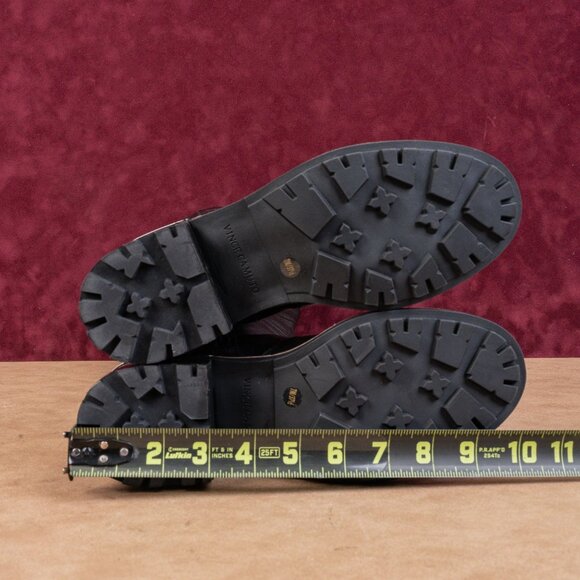 Vince Camuto Women Kensilie Black Leather Zip Fashion Lug OTK Boots 7US EUR 37.5 - Picture 5 of 10